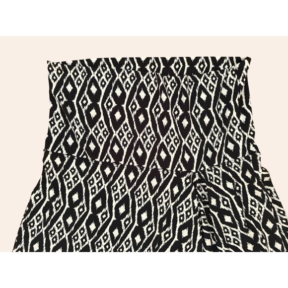 NWT New Max Edition Black White Fold Over Pleated Casual Work Skirt S - Picture 6 of 9